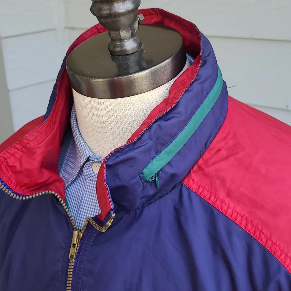 NIKE Respect the Game Navy‎ Red Green Block Mens XL Windbreaker Jacket VTG RARE